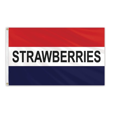 Global Flags Unlimited Strawberries Message Flag 3'x5' Standard Flag 204879